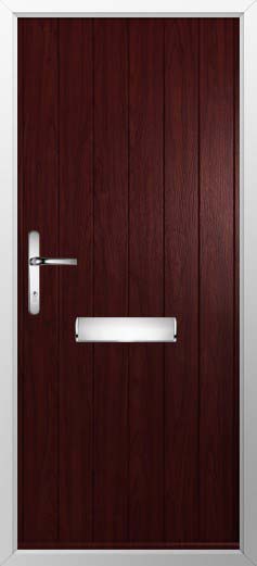 Ancona Solid Solidor Composite Door in Rosewood