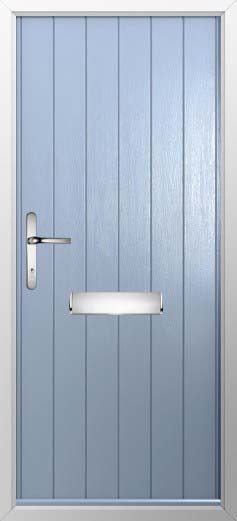 Ancona Solid Solidor Composite Door in Duck Egg Blue