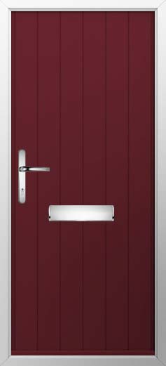 Ancona Solid Solidor Composite Door in Deep Merlot
