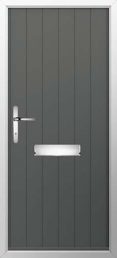 Ancona Solid Solidor Composite Door in Granite Grey