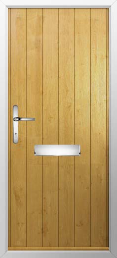 Ancona Solid Solidor Composite Door in Irish Oak