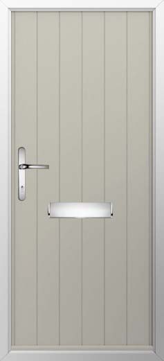 Ancona Solid Solidor Composite Door in Pebble Grey