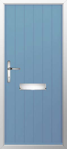 Ancona Solid Solidor Composite Door in Pottery Blue