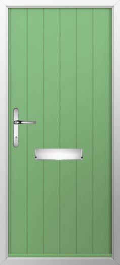 Ancona Solid Solidor Composite Door in Pistachio Green