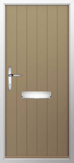 Ancona Solid Solidor Composite Door in Truffle Brown