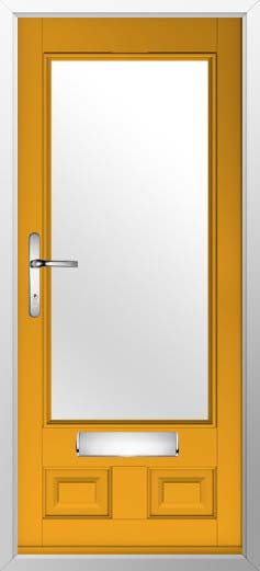 Alnwick Glazed Solidor Composite Door in Amber Gold