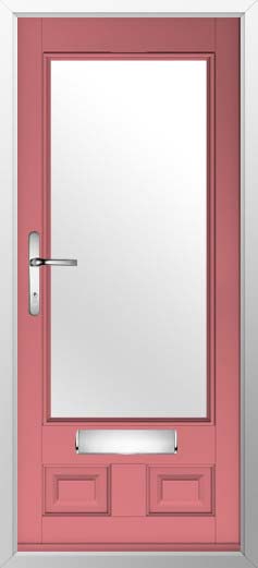 Alnwick Glazed Solidor Composite Door in Antique Rose