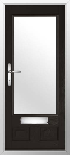 Alnwick Glazed Solidor Composite Door in Black Brown