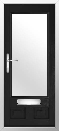 Alnwick Glazed Solidor Composite Door in Black