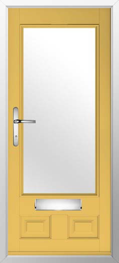 Alnwick Glazed Solidor Composite Door in Buttercup Yellow