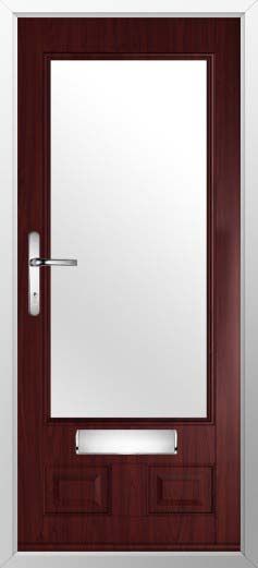 Alnwick Glazed Solidor Composite Door in Rosewood