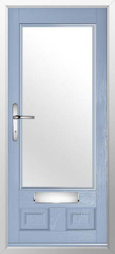 Alnwick Glazed Solidor Composite Door in Duck Egg Blue