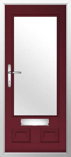 Alnwick Glazed Solidor Composite Door in Deep Merlot
