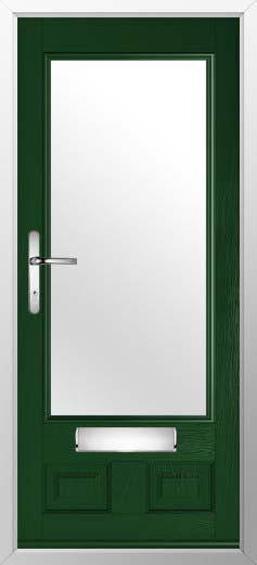 Alnwick Glazed Solidor Composite Door in Green
