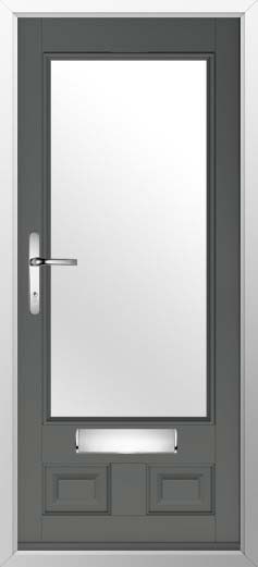 Alnwick Glazed Solidor Composite Door in Granite Grey