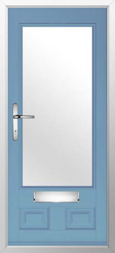 Alnwick Glazed Solidor Composite Door in Pottery Blue