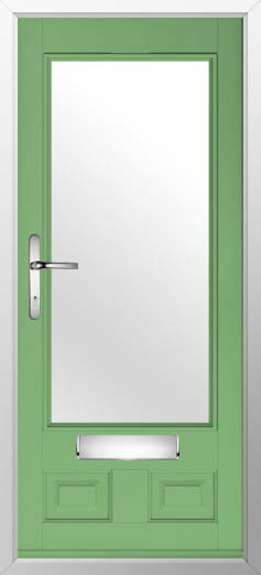 Alnwick Glazed Solidor Composite Door in Pistachio Green