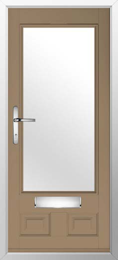 Alnwick Glazed Solidor Composite Door in Truffle Brown