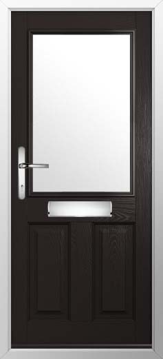Beeston 1 Glazed Solidor Composite Door in Black Brown