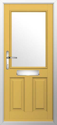 Beeston 1 Glazed Solidor Composite Door in Buttercup Yellow