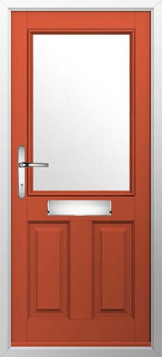 Beeston 1 Glazed Solidor Composite Door in Copper Flame
