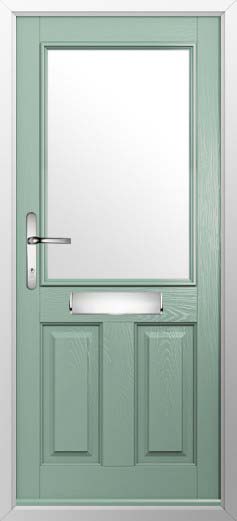 Beeston 1 Glazed Solidor Composite Door in Chartwell Green