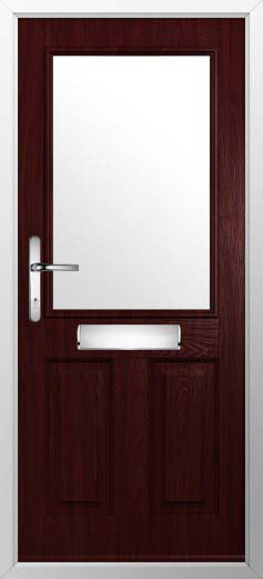 Beeston 1 Glazed Solidor Composite Door in Rosewood