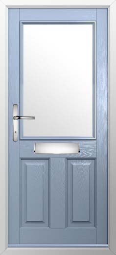 Beeston 1 Glazed Solidor Composite Door in Duck Egg Blue