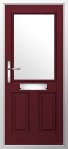 Beeston 1 Glazed Solidor Composite Door in Deep Merlot