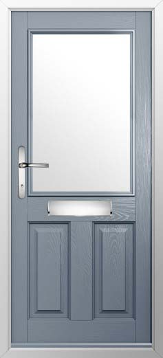 Beeston 1 Glazed Solidor Composite Door in French Grey