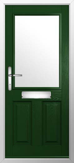 Beeston 1 Glazed Solidor Composite Door in Green