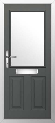 Beeston 1 Glazed Solidor Composite Door in Granite Grey