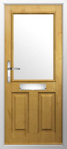 Beeston 1 Glazed Solidor Composite Door in Irish Oak