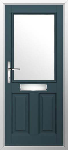 Beeston 1 Glazed Solidor Composite Door in Midnight Grey