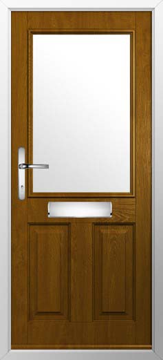 Beeston 1 Glazed Solidor Composite Door in Oak