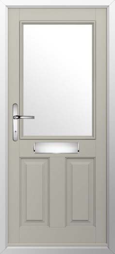 Beeston 1 Glazed Solidor Composite Door in Pebble Grey