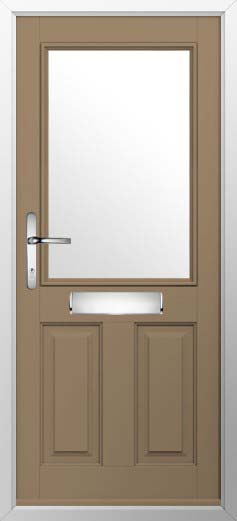 Beeston 1 Glazed Solidor Composite Door in Truffle Brown