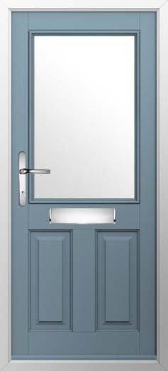 Beeston 1 Glazed Solidor Composite Door in Twilight Grey
