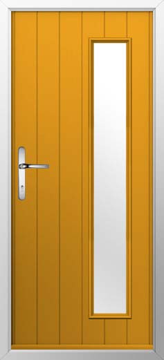 Brescia Glazed Solidor Composite Door in Amber Gold