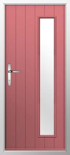 Brescia Glazed Solidor Composite Door in Antique Rose