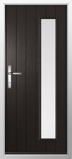 Brescia Glazed Solidor Composite Door in Black Brown
