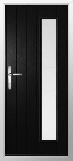 Brescia Glazed Solidor Composite Door in Black