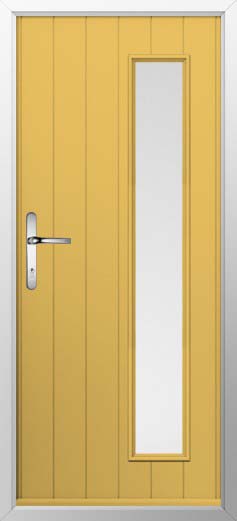 Brescia Glazed Solidor Composite Door in Buttercup Yellow
