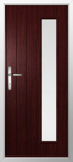 Brescia Glazed Solidor Composite Door in Rosewood