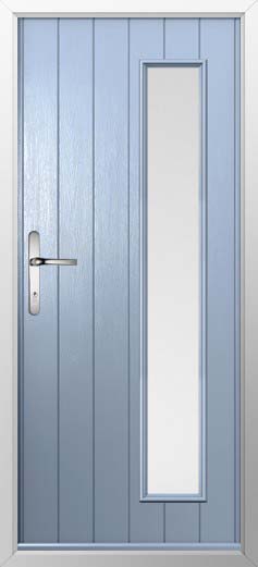 Brescia Glazed Solidor Composite Door in Duck Egg Blue