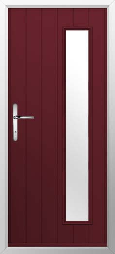 Brescia Glazed Solidor Composite Door in Deep Merlot