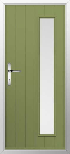 Brescia Glazed Solidor Composite Door in Forest Green