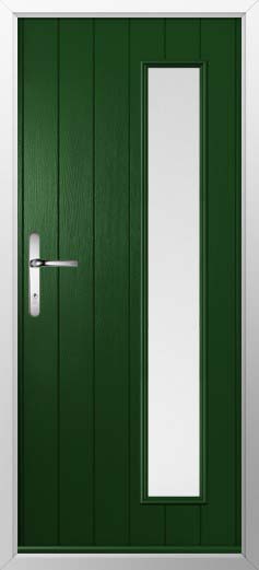 Brescia Glazed Solidor Composite Door in Green