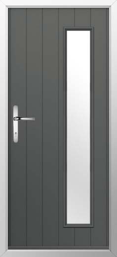 Brescia Glazed Solidor Composite Door in Granite Grey