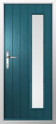 Brescia Glazed Solidor Composite Door in Peacock Blue